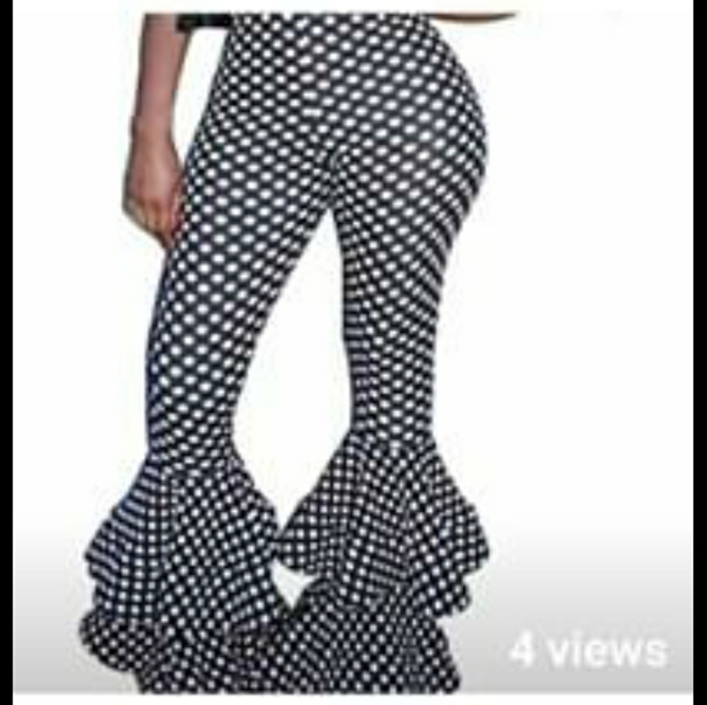Ruffled pants.